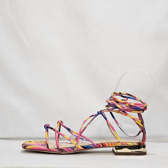 Jessica Simpson Women's Chasca Ankle Tie Lace Up Sandals Size 6 Multi NWT - Picture 4 of 8
